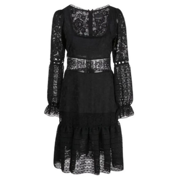 cynthia rowley dress black Cynthia Rowley | Crystal Fitted Shift Dress | M